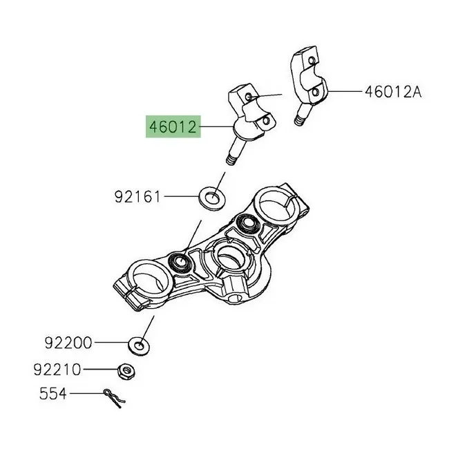 Pontet de guidon Kawasaki Z650 (2017-2019) | Moto Shop 35