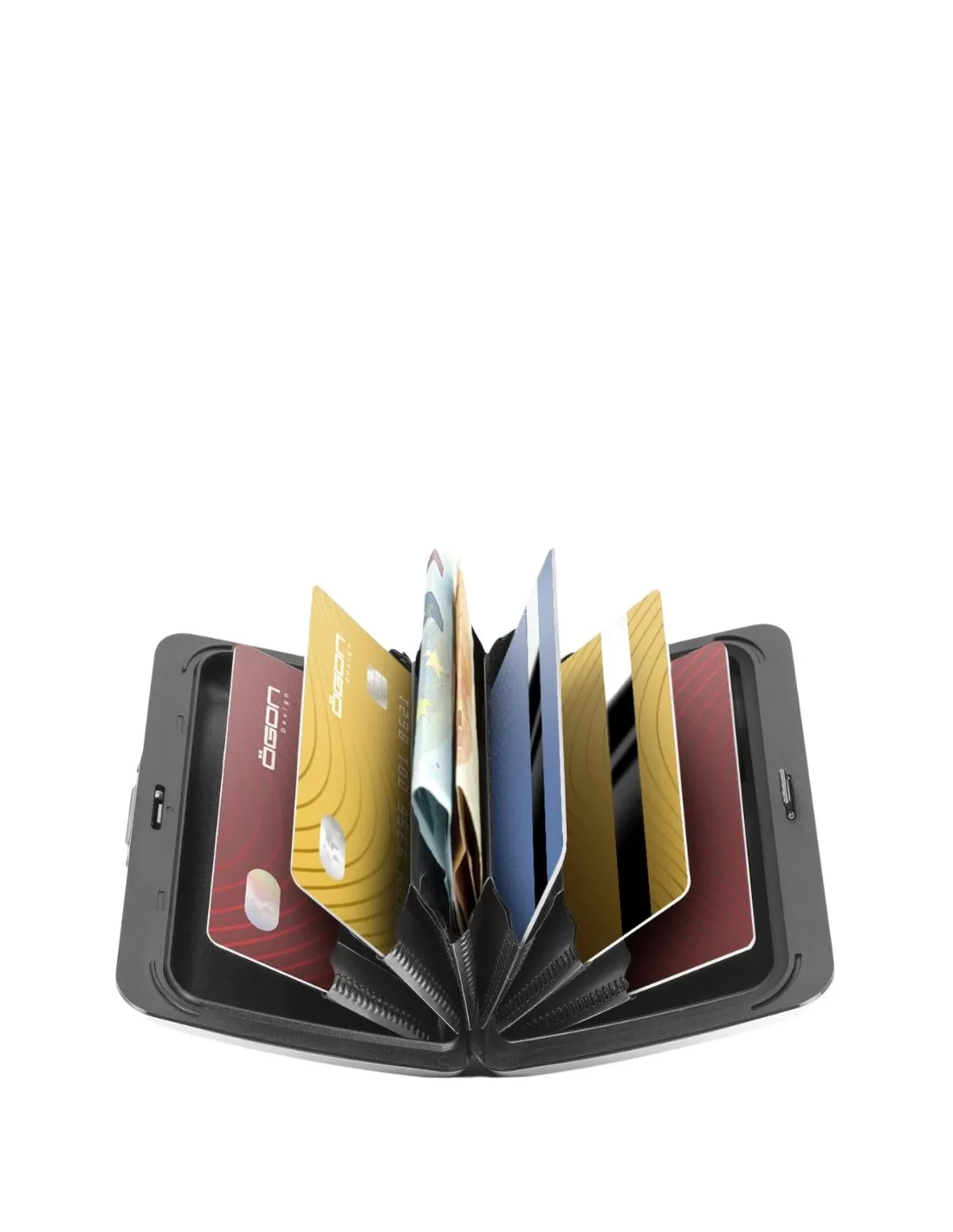 Porte-cartes en aluminium Ogon Ref 59336 Sequoia 7.6*10.9*2 cm