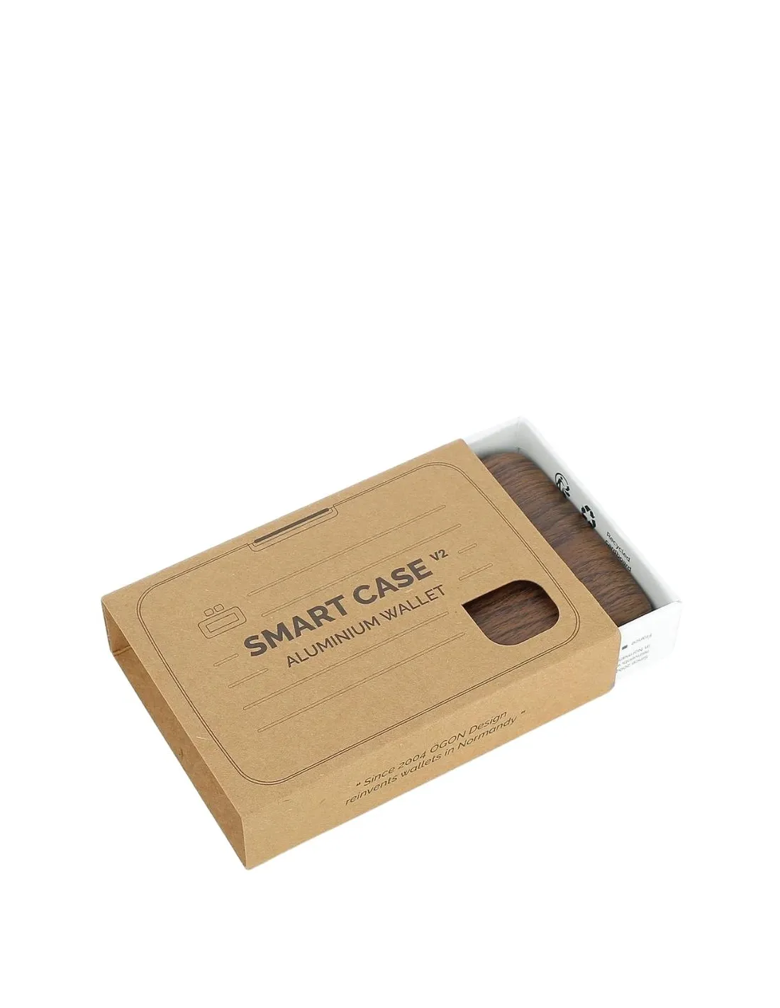 Porte-cartes en aluminium Ogon Ref 59336 Sequoia 7.6*10.9*2 cm