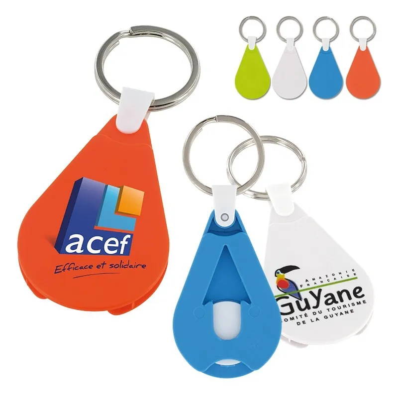 Porte-clés, porte-jeton personnalisé en plastique ABS