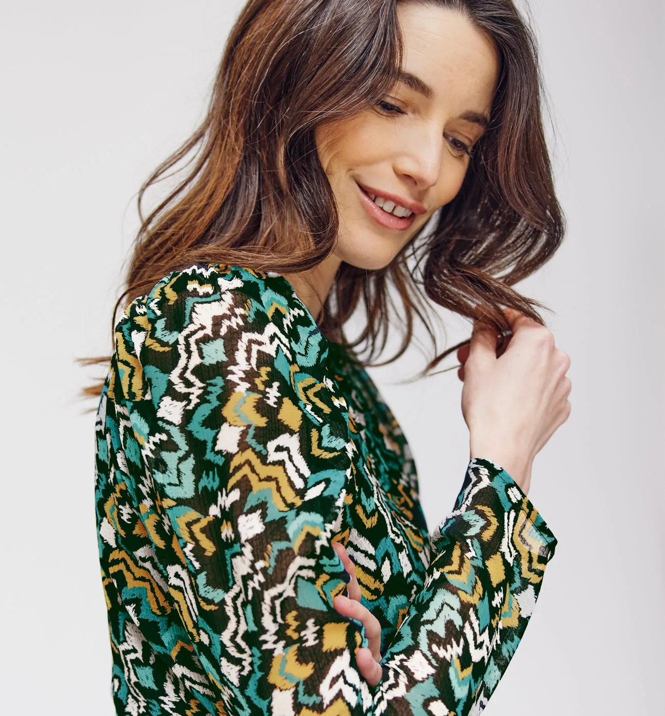 Robe courte imprimée Femme - Imprimé multicolore