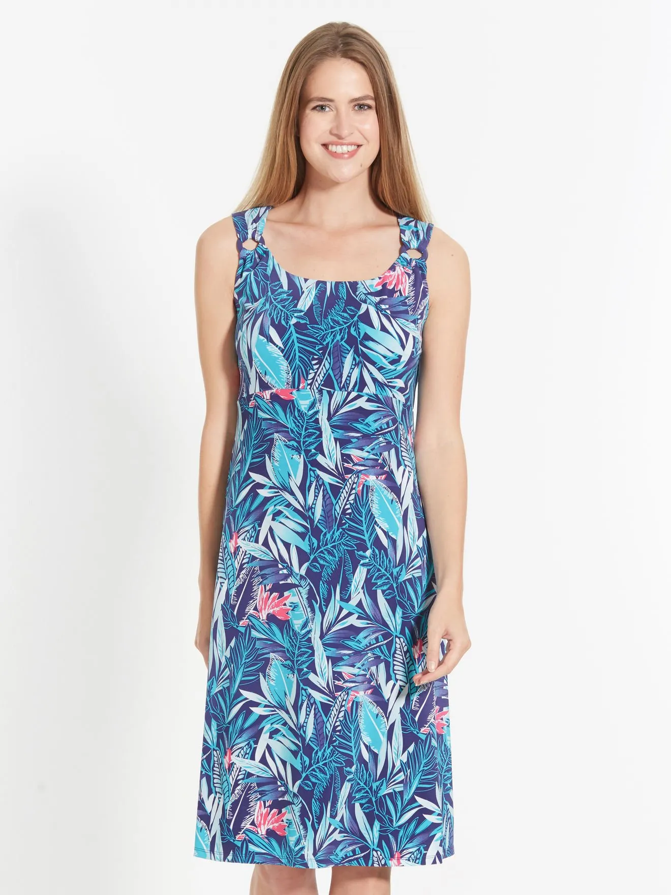 Robe en maille larges bretelles