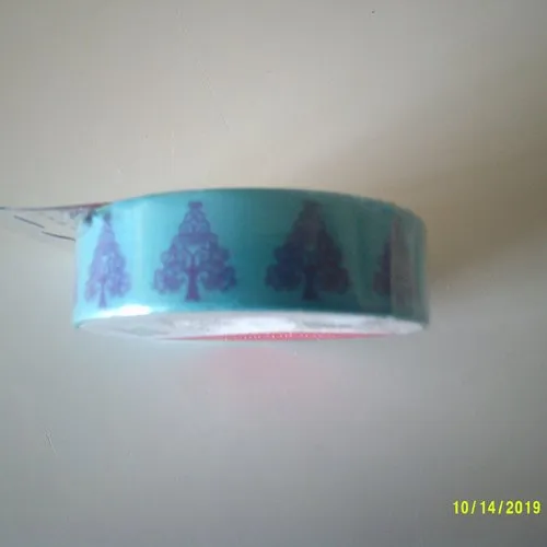 Rouleau de 10 mètres de masking tape - thème arbre en arabesques - sapin