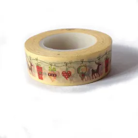 Rouleau de masking tape noël 1,5 cm x 15 mètres