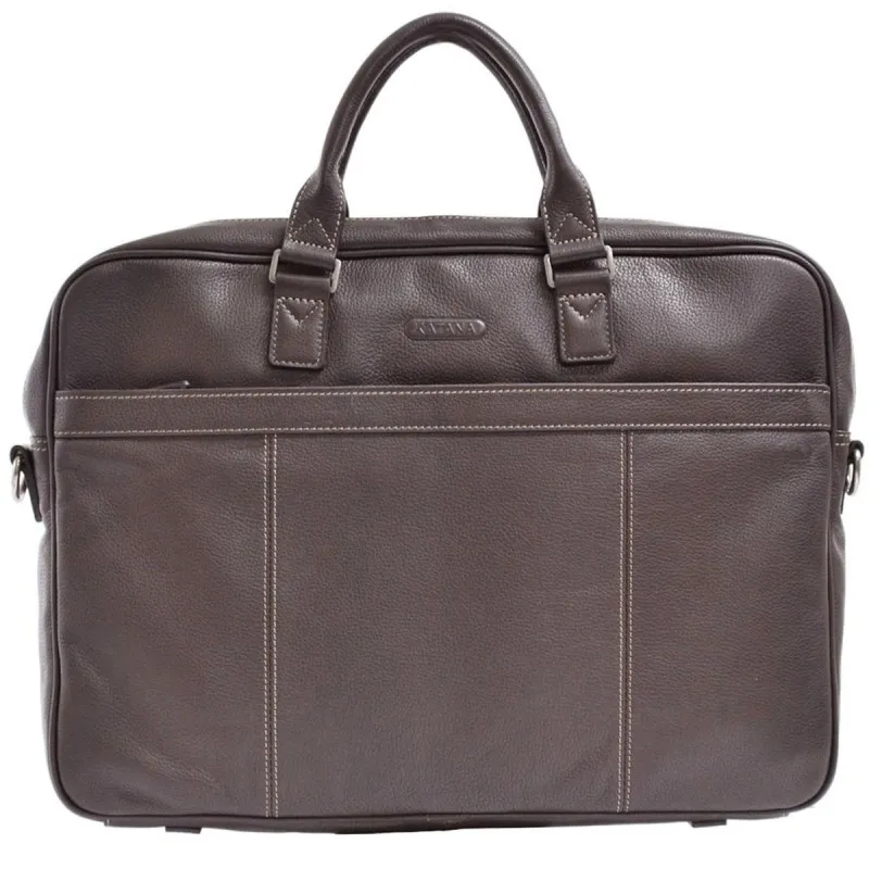 Sac porte ordinateur 17 " en cuir marron