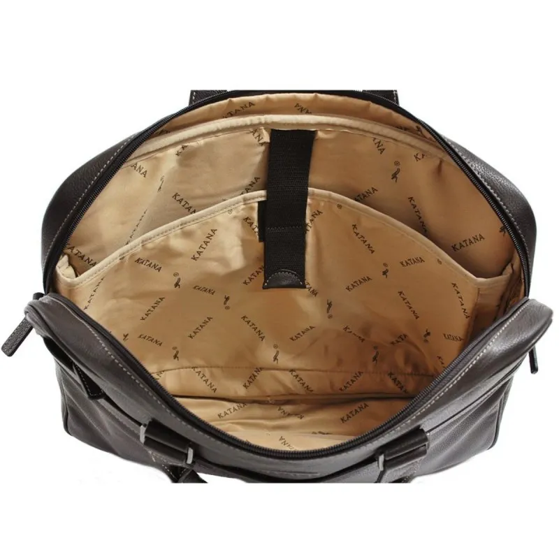 Sac porte ordinateur 17 " en cuir marron