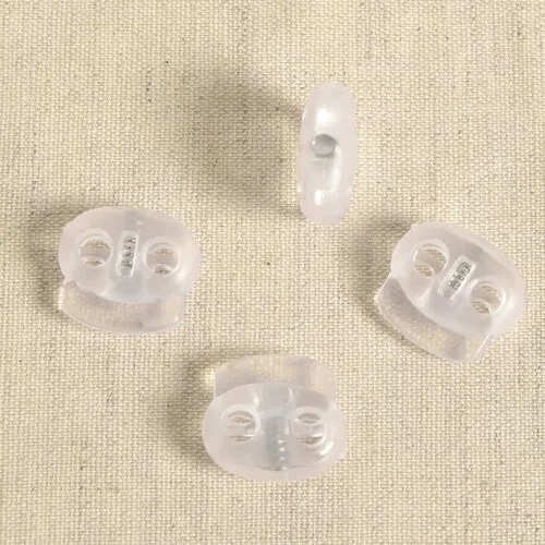 Serre-cordon ovale - 4pcs 1,9cm x 1,7cm transparent