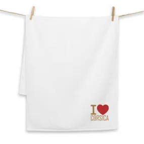 Serviette de bain grande taille I Love Corsica