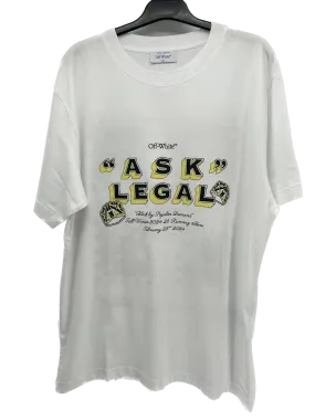 T-shirt Ask Legal blanc