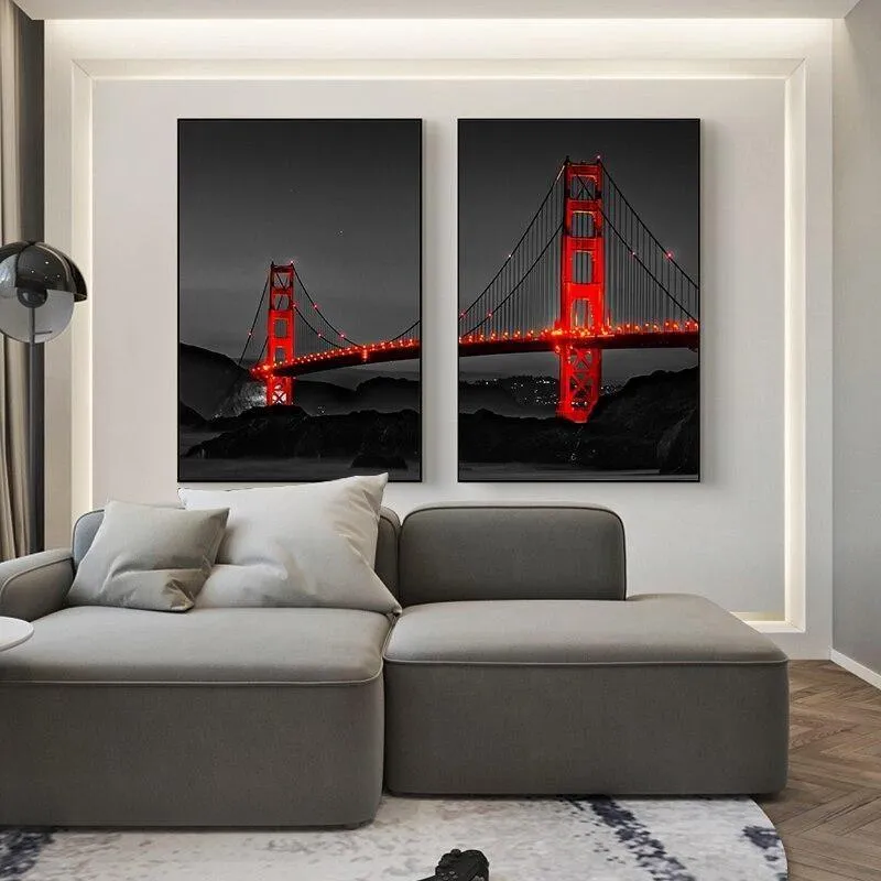 Tableau Vintage Golden Bridge Gate