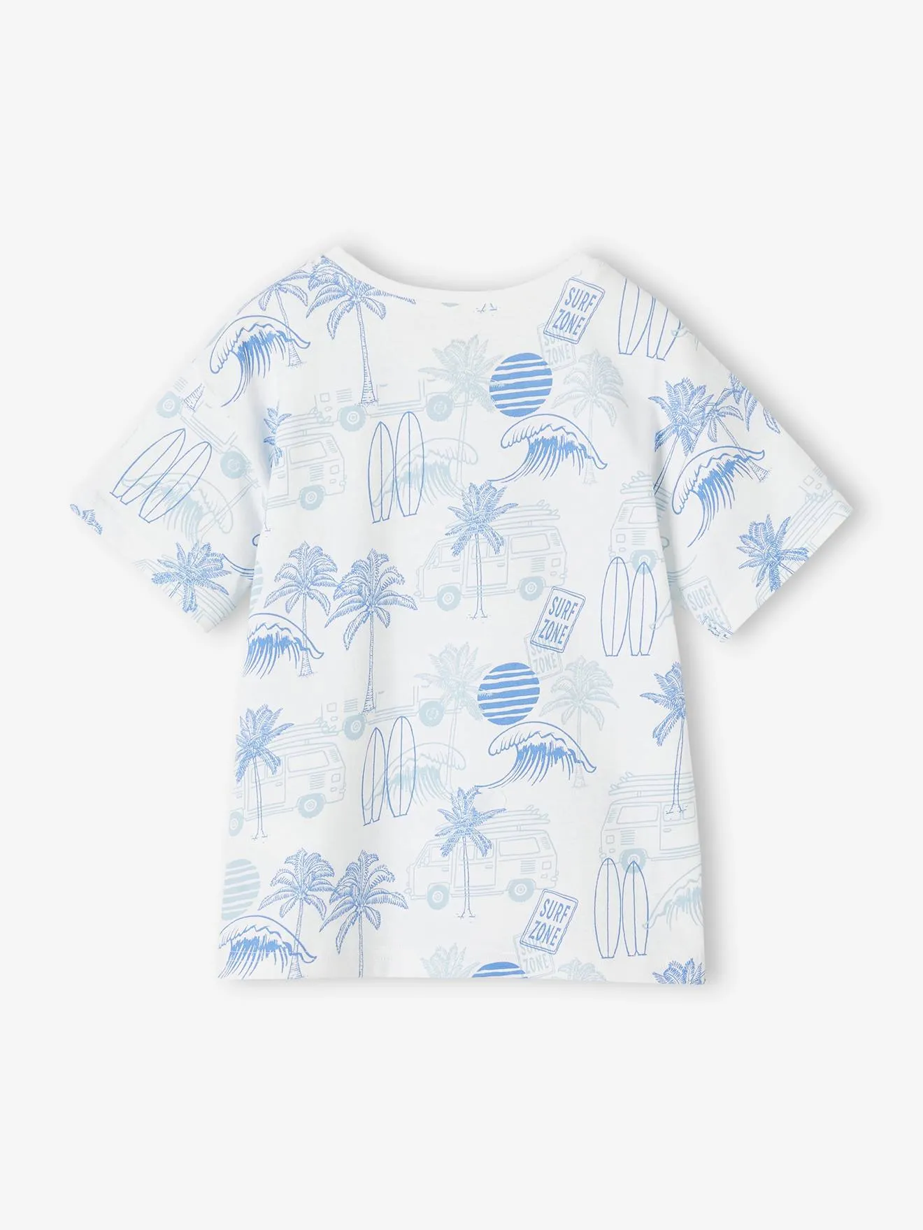Tee-shirt motifs graphiques vacances garçon blanc imprimé - Vertbaudet