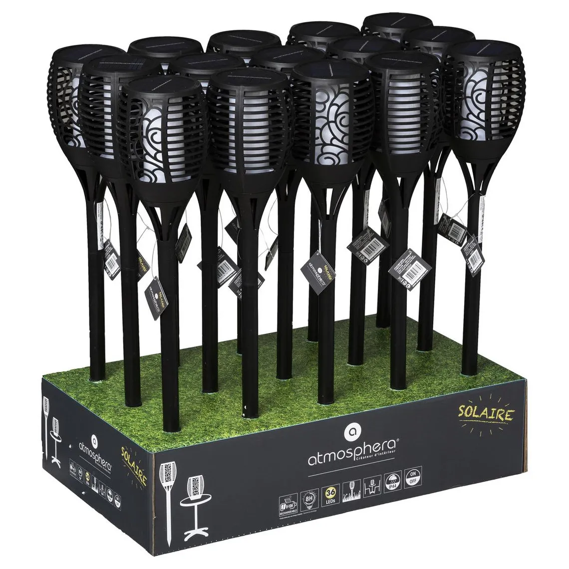 Torche solaire plastique D12,5XH70 | 3 Suisses