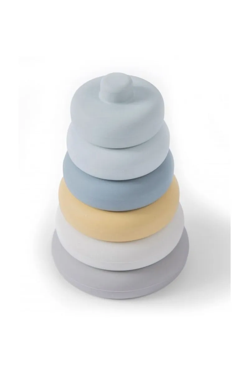 Tour À Empiler Ronds Bleus - Silicone