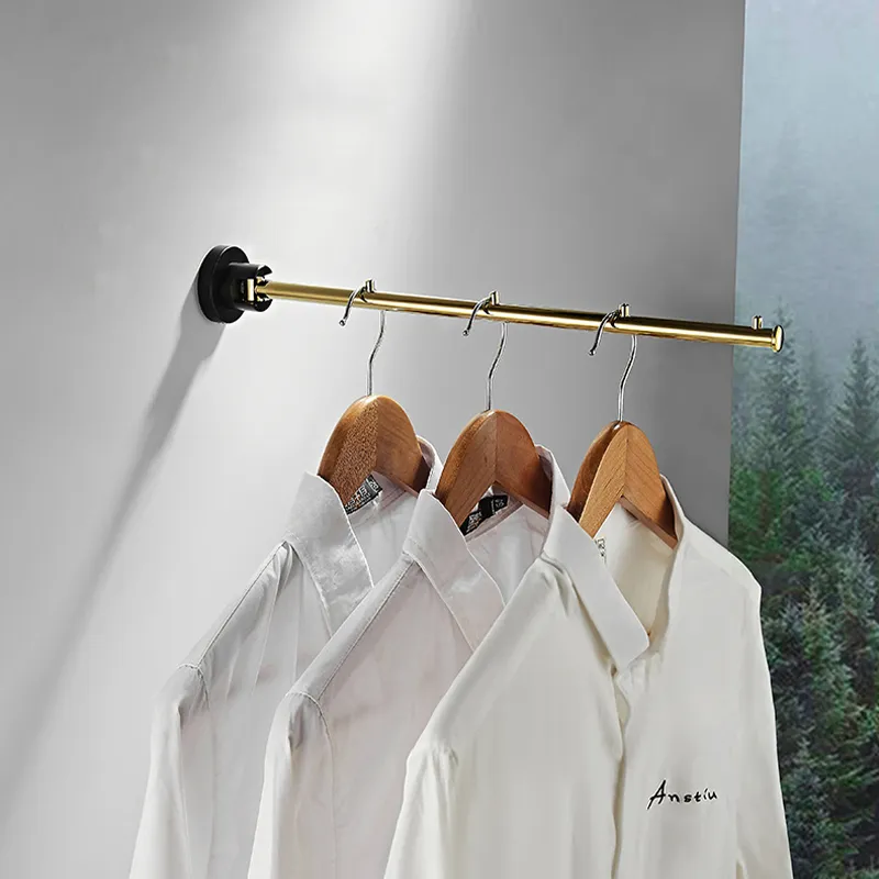 Tringle à vêtements moderne en cuivre mural pour salle de bains