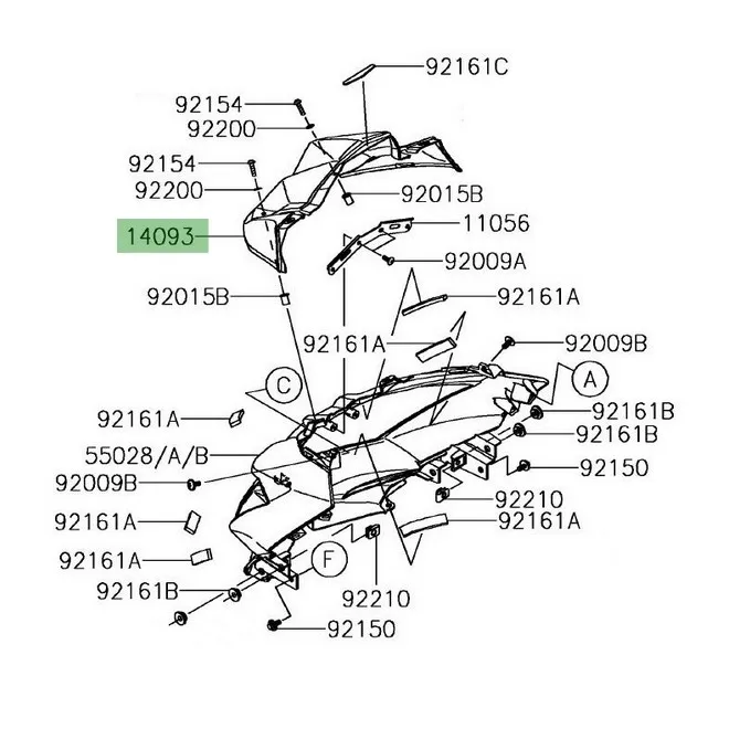 Visière de compteur Kawasaki Versys 650 (2015-2021) | Moto Shop 35