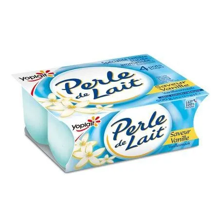 Yaourts saveur vanille PERLE DE LAIT 